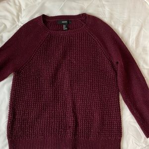 Burgundy knit sweater